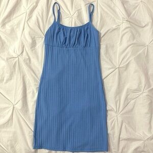 Streetwear Society Light Blue Ribbed Bodycon Dress